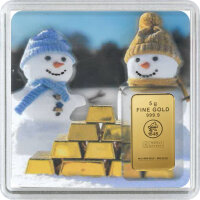 Geschenkbarren Premium - 5 Gramm Goldbarren - Weihnachten...