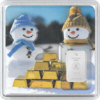 Geschenkbarren Premium - 1 Gramm Silberbarren -...