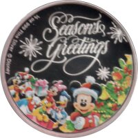 Niue 1 Dollar 2014 - Disney "Season`s Greetings" - 1/2 oz Silber PP