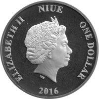 Niue 1 Dollar 2016 - Disney "Season`s Greetings" - 1/2 oz Silber PP