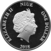 Niue 1 Dollar 2018 - Disney "Season`s Greetings" - 1/2 oz Silber PP