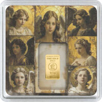 Geschenkbarren Premium - 0,5 Gramm Goldbarren -...