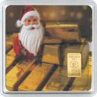 Geschenkbarren Premium - 0,5 Gramm Goldbarren -...