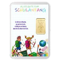 Geschenkbarren "Schulanfang" 5 Gramm Gold