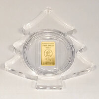 Geschenkbarren Premium - 0,5 Gramm Goldbarren - Weihnachten Acrylglas Christbaum