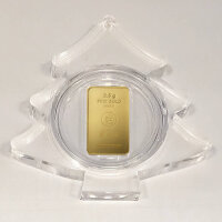 Geschenkbarren Premium - 2,5 Gramm Goldbarren - Weihnachten Acrylglas Christbaum