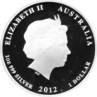 Australien Lunar II 2012 Jahr des Drachen 1 oz Silber PP