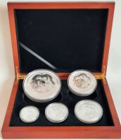 Australien Lunar II 2012 Jahr des Drachen Set 18,5 oz Silber