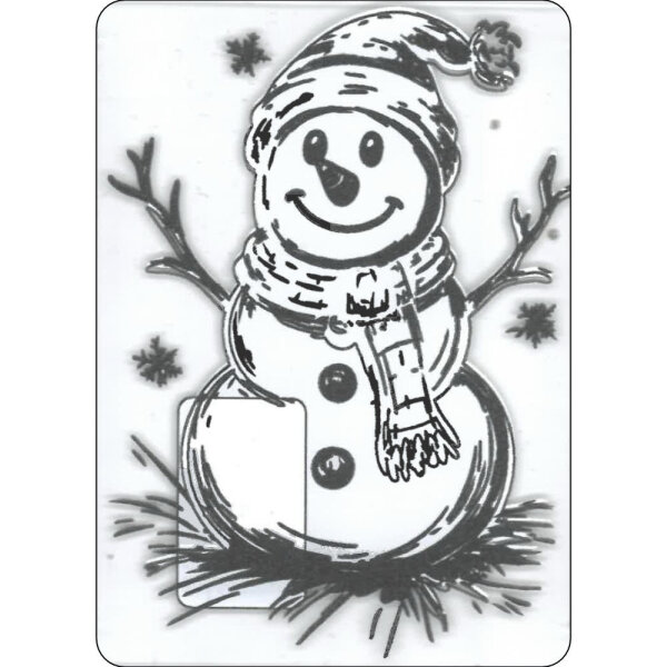 Motiveinleger für: Geschenkbarren Premium XXL - Weihnachten Schneemann