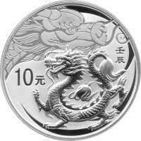 China Lunar II 2012 Jahr des Drachen Set 2 x 1 oz Silber PP