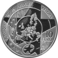 Belgien 10 Euro 2017 - Bahnhof Antwerpen - Silber PP