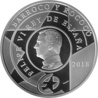 Spanien 10 Euro 2018 - Zeitalter des Barock und Rokoko - Silber PP teilcoloriert