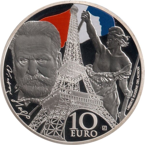 Frankreich 10 Euro 2017 - Historie Frankreichs "Romantik und Moderne" - Silber PP teilcoloriert