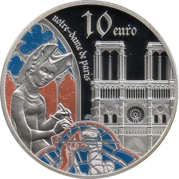 Frankreich 10 Euro 2020 - Historie Frankreichs "Gotisches Zeitalter" - Silber PP teilcoloriert