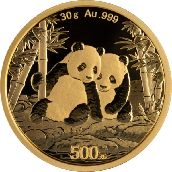 China Panda 2026 30 Gramm Gold - Original-Folie