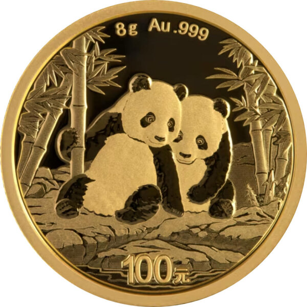 China Panda 2026 8 Gramm Gold - Original-Folie