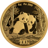 China Panda 2026 8 Gramm Gold - Original-Folie