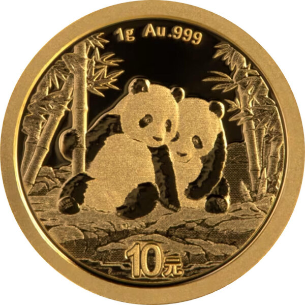 China Panda 2026 1 Gramm Gold - Original-Folie