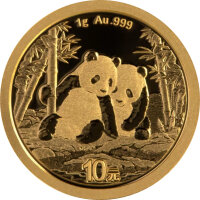 China Panda 2026 1 Gramm Gold - Original-Folie