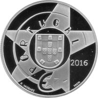 Portugal 5 Euro 2016 - Modernes Zeitalter "Almada Negreiros" - Silber PP