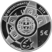 Portugal 5 Euro 2019 - Renaissance "Petro Nunes" - Silber PP