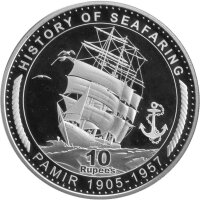 Seychellen 10 Rupees 2015 - Geschichte der Seefahrt...