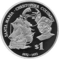 Fiji 1 Dollar 2010 - Christoph Kolumbus "Santa...