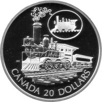 Kanada 20 Dollars 2001 - Samson Dampflokomotive - 1 oz...