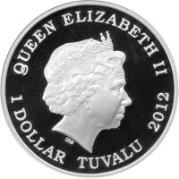 Tuvalu 1 Dollar 2012 - Dragons of Legend "Chinese Dragon" - 1 oz Silber PP teilcoloriert