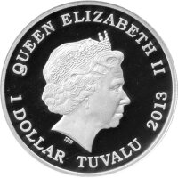 Tuvalu 1 Dollar 2013 - Dragons of Legend "European Green Dragon" - 1 oz Silber PP teilcoloriert