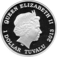 Tuvalu 1 Dollar 2013 - Dragons of Legend "Three Headed Dragon" - 1 oz Silber PP teilcoloriert