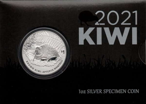 Neuseeland Kiwi 2021 1 oz Silber im Originalblister