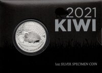 Neuseeland Kiwi 2021 1 oz Silber im Originalblister