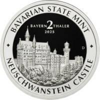 Bayern Thaler 1. Ausgabe Schloss Neuschwanstein 2025 2 oz...