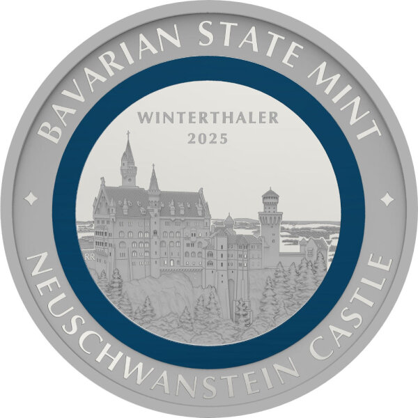 Bayern Thaler 1. Ausgabe Schloss Neuschwanstein Winterthaler 2025 Silber - Polymerring