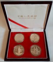 China Set 4 x 5 Yuan 1987 - Chin. Persönlichkeiten...