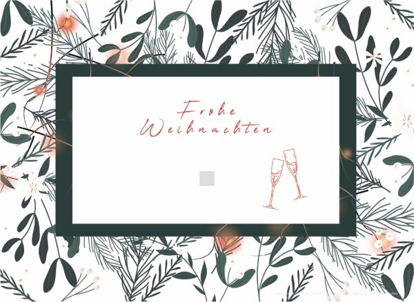 Motiveinleger für: Geschenkbarren -  Frohe Weihnachten