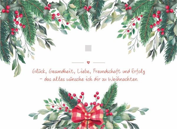 Motiveinleger für: Geschenkbarren - Glück, Gesundheit, Liebe, Freundschaft und Erfolg