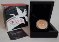 Niue 1 Dollar 2025 - Harmony & Longevity "Cranes" - 1 oz Silber PP teilvergoldet