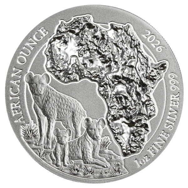 Ruanda African Ounce 2026 Hyäne 1 oz Silber