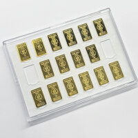 16 x 1 Gramm Goldbarren Heimerle & Meule | Neuware LBMA