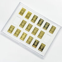 16 x 1 Gramm Goldbarren Heimerle & Meule | Neuware LBMA