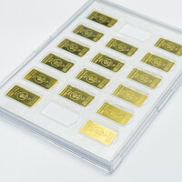 16 x 1 Gramm Goldbarren Heimerle & Meule | Neuware LBMA