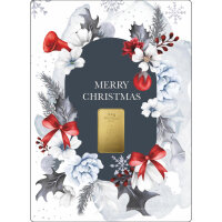 Geschenkbarren - 2,5 Gramm Goldbarren - Weihnachten Merry...