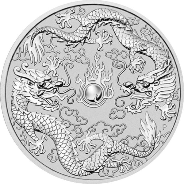 Australien Drachenserie 2019 Drache & Drache 1 oz Silber
