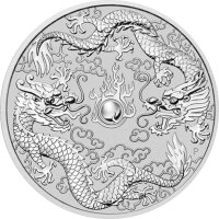 Australien Drachenserie 2019 Drache & Drache 1 oz Silber
