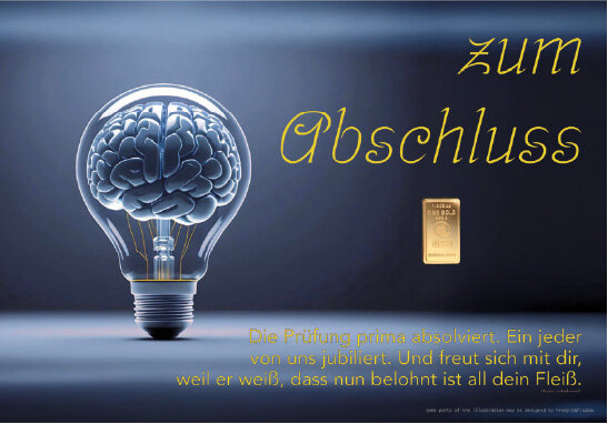 Geschenkbarren - 0,1555 Gramm Goldbarren 1/200 oz - Abschluss Glühbirne