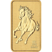 31,1 Gramm Goldbarren Perth Mint 3. Ausgabe Lunar Pferd | Neuware LBMA