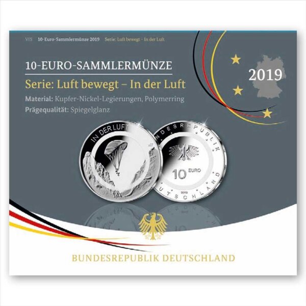 Deutschland 10 Euro 2019 "In der Luft" D Polierte Platte