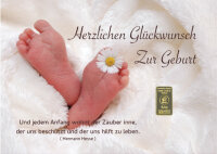 Geschenkbarren - 0,5 Gramm Goldbarren - Glückwunsch...